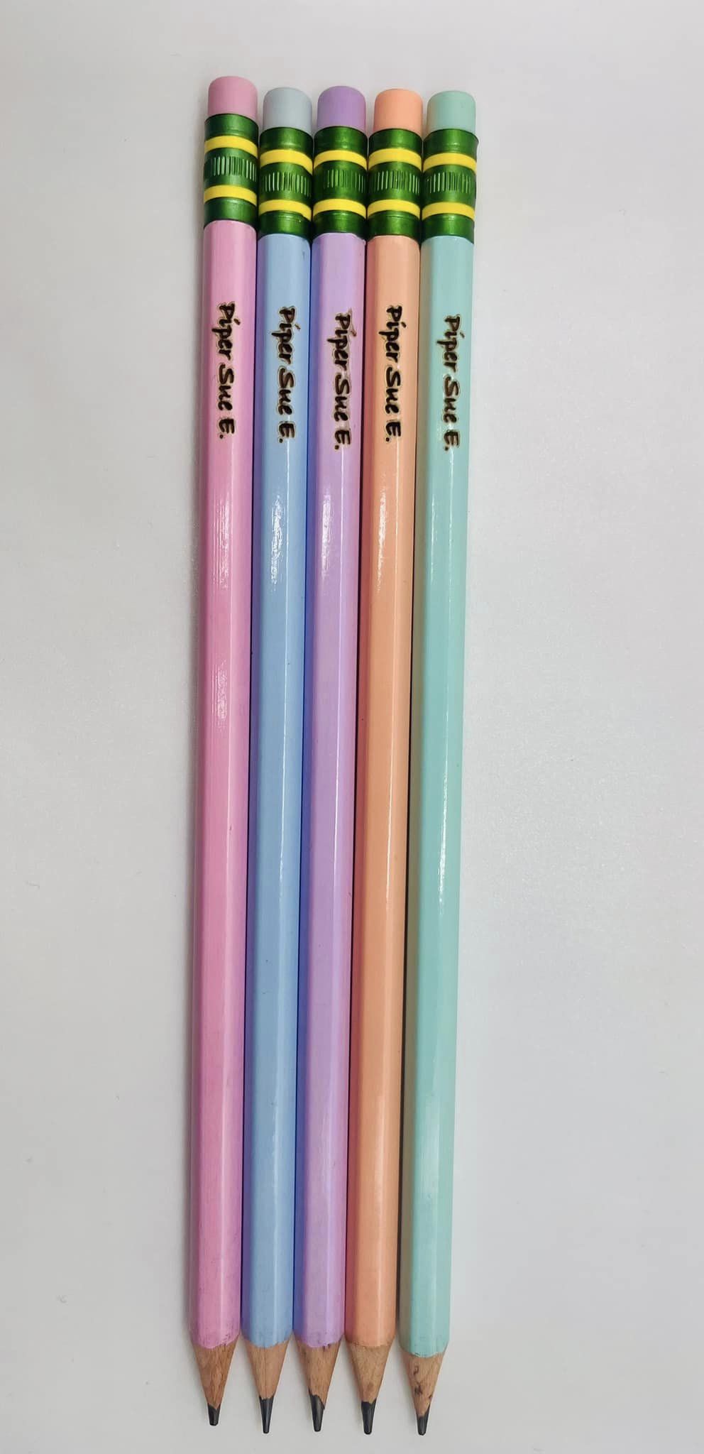 Ticonderoga PASTEL Personalized Pencils - Custom Engraved (5 Pack)