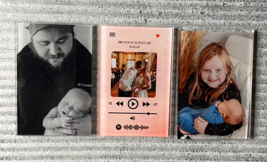 UV Printed Acrylic Magnets Trio (2"x3") - Customizable Photo Magnets